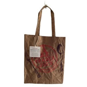 Trader Joe's Grocery Sack Washable Paper Look Bag Brown New